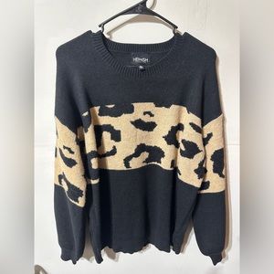 Plus size cheetah sweater